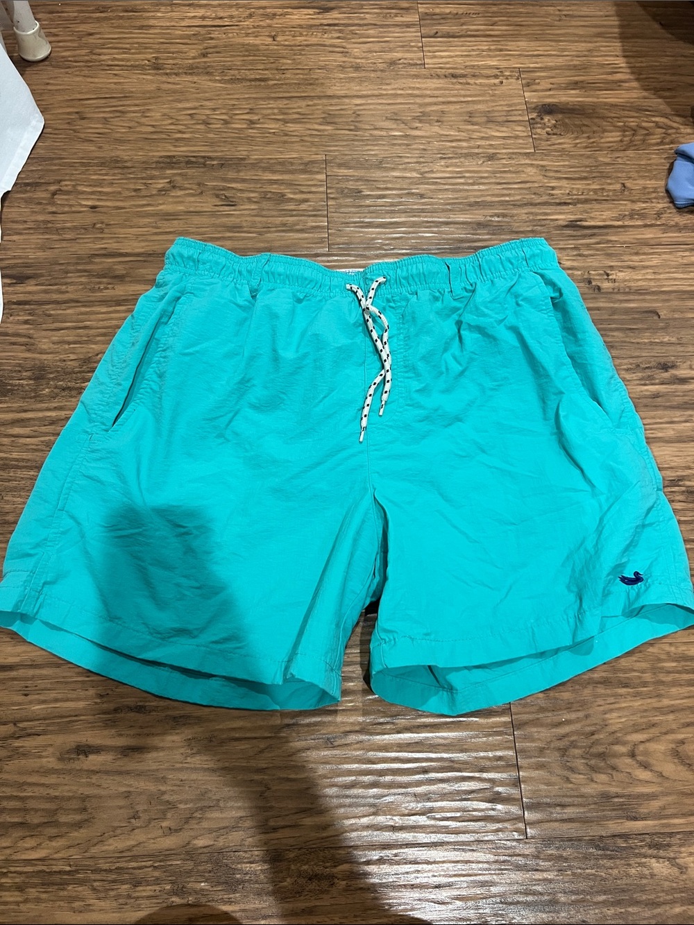 Southern Marsh Turquoise Swim Trunks with Drawstring
Size: L